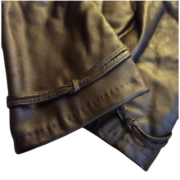 Vintage Isotoner Aris Set Of 2 Women (8-9) Leather Gloves Winter Riding Classic - Picture 4 of 11